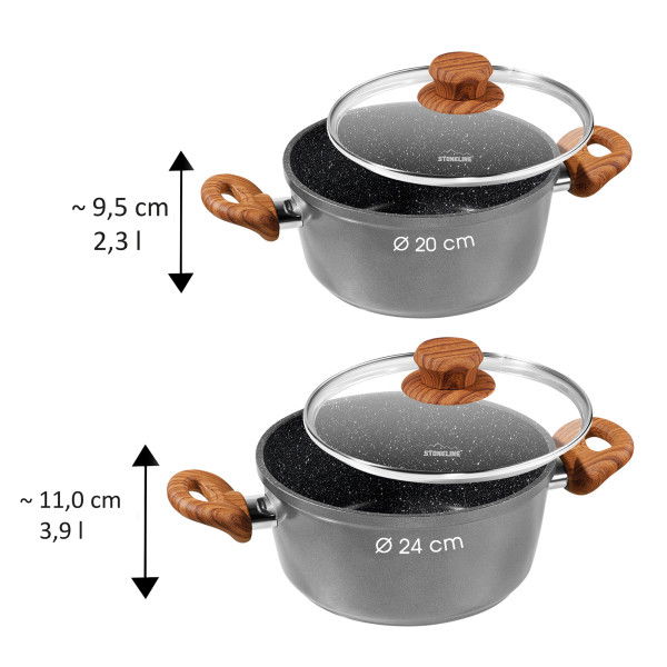 Stoneline Kochtopf 24 cm mit Deckel Versandkostenfrei
