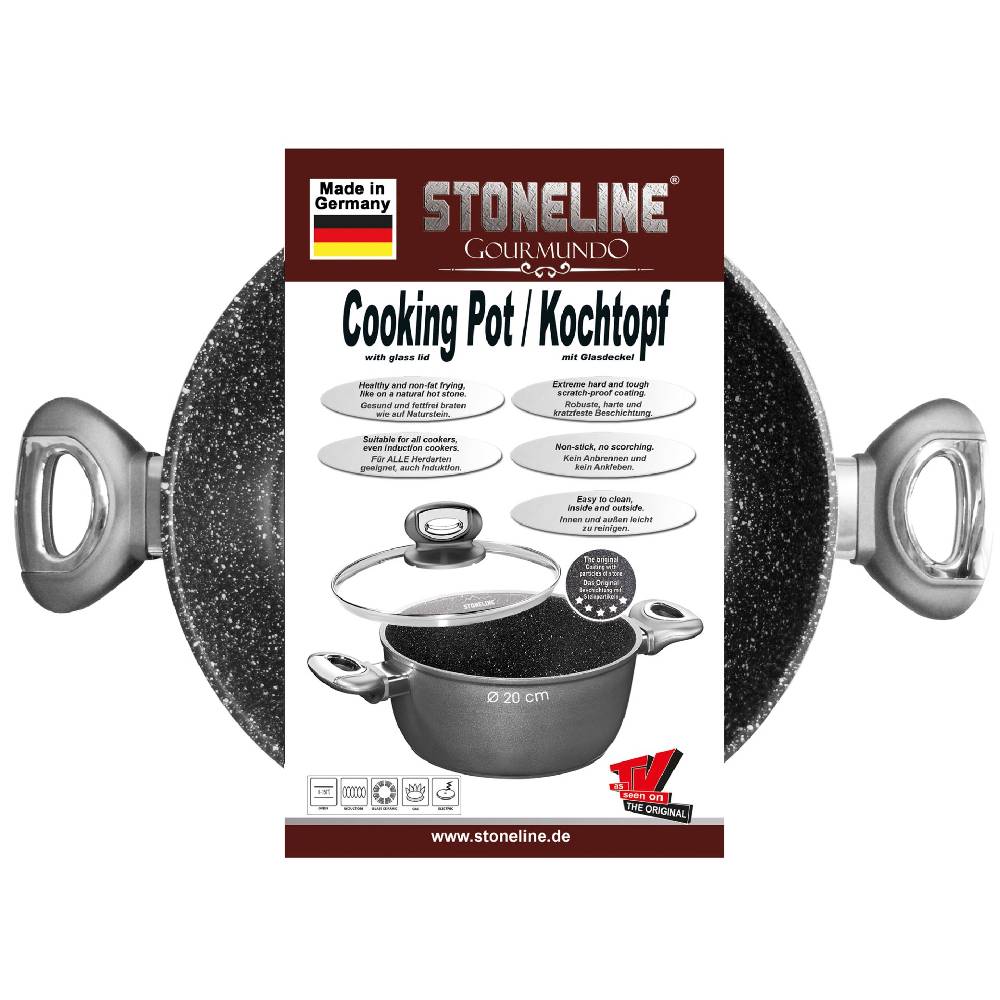 Stoneline Kochtopf 20 cm mit Deckel Großer Ausverkauf