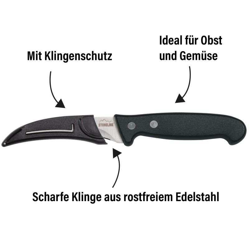 Stoneline Schneidebrett 36x22 cm und Gemüsemesser Set 2-teilig Neueste Stile