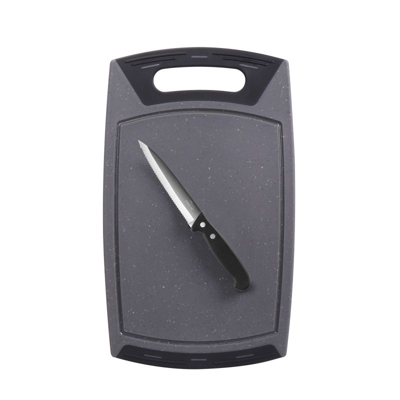 Stoneline Schneidebrett 36x22 und Universalmesser Set 2-teilig