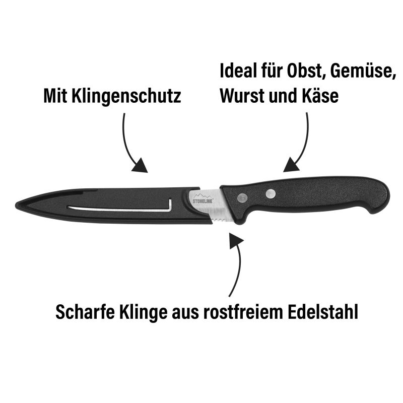 Stoneline Schneidebrett 36x22 und Universalmesser Set 2-teilig Letzte 2 Tage