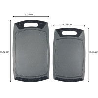 Stoneline Schneidebrett 36x22 und 42x25 cm Set 2-teilig Letzter Tag