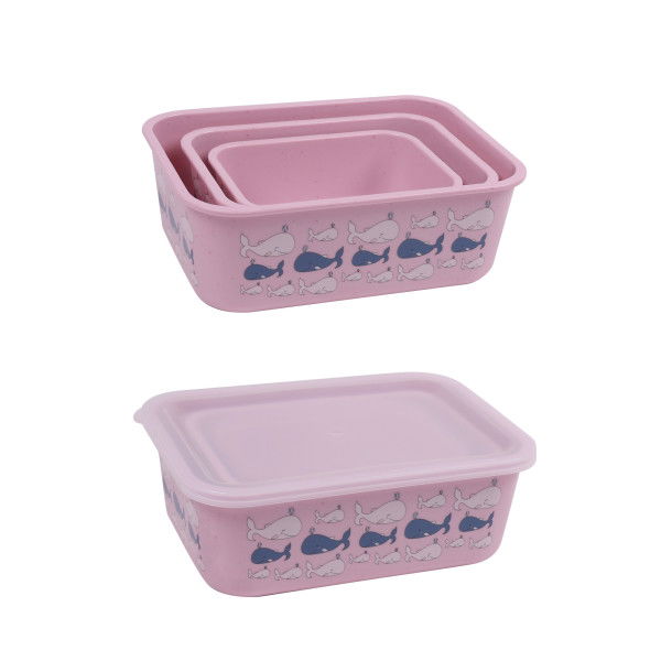 Stoneline Aufbewahrungsbox rPET 400/730/1.300 ml Set 3-teilig Rosa Nur für heute
