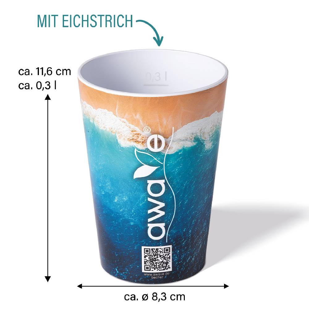 Stoneline Trinkbecher 300 ml rPET Set 4-teilig, mit Eichstrich Bis zu 55% Rabatt