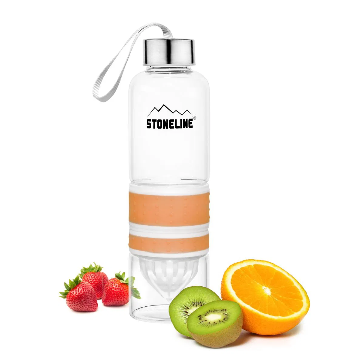 Stoneline Trinkflasche mit Saftpresse 550 ml Orange Riesige Rabatte