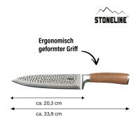 Stoneline Chefmesser 34 cm Damast - Hammerschlag Speichern exportieren