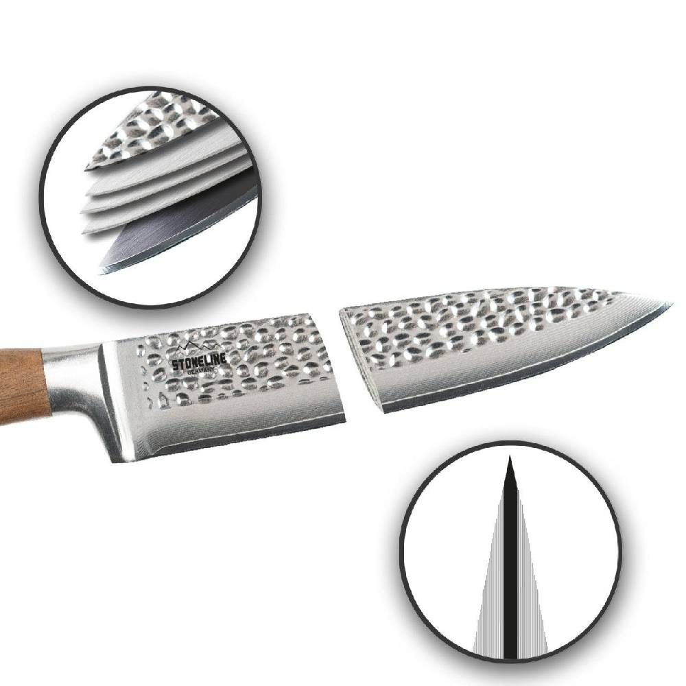 Stoneline Chefmesser 34 cm Damast - Hammerschlag Speichern exportieren