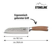 Stoneline Santokumesser 30,5 cm Damast - Hammerschlag Black Friday Preise