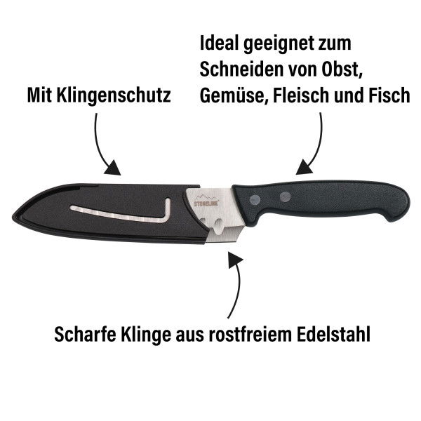 Stoneline Edelstahl Santokumesser 22,5 cm im Angebot