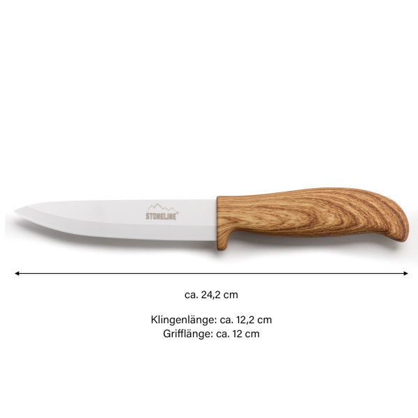 Stoneline Keramik Universalmesser 24 cm Holzoptik Schlussverkauf