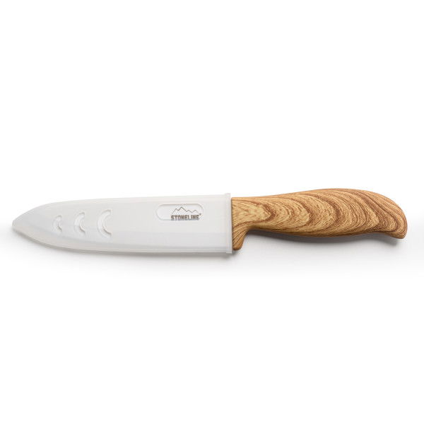 Stoneline Keramik Chefmesser 28 cm Holzoptik Fabrikverkauf