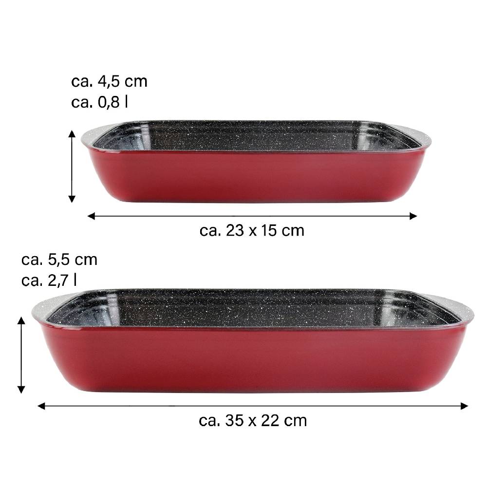 Stoneline Auflaufform Eckig Set 2-teilig Fabrikpreis