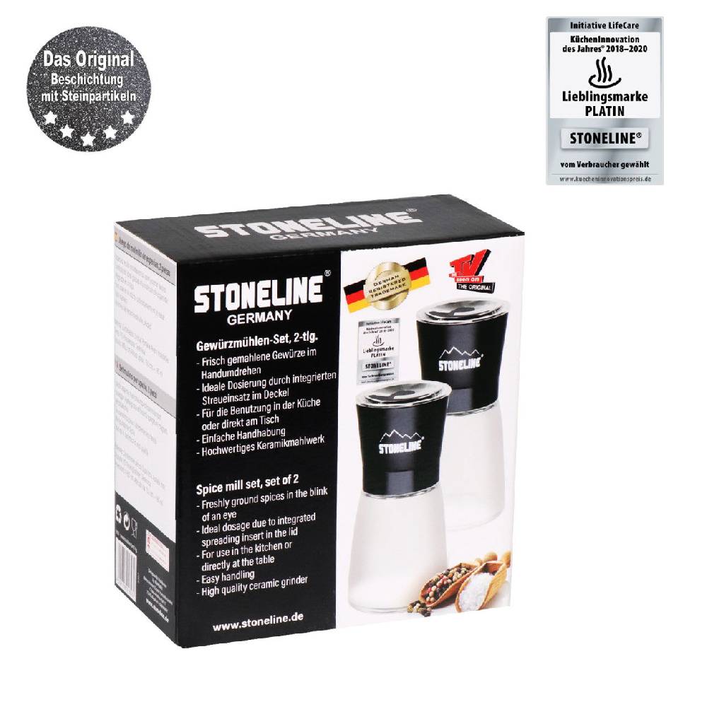 Stoneline Gewürzmühlen Set 2-teilig Schwarz Flash Sale