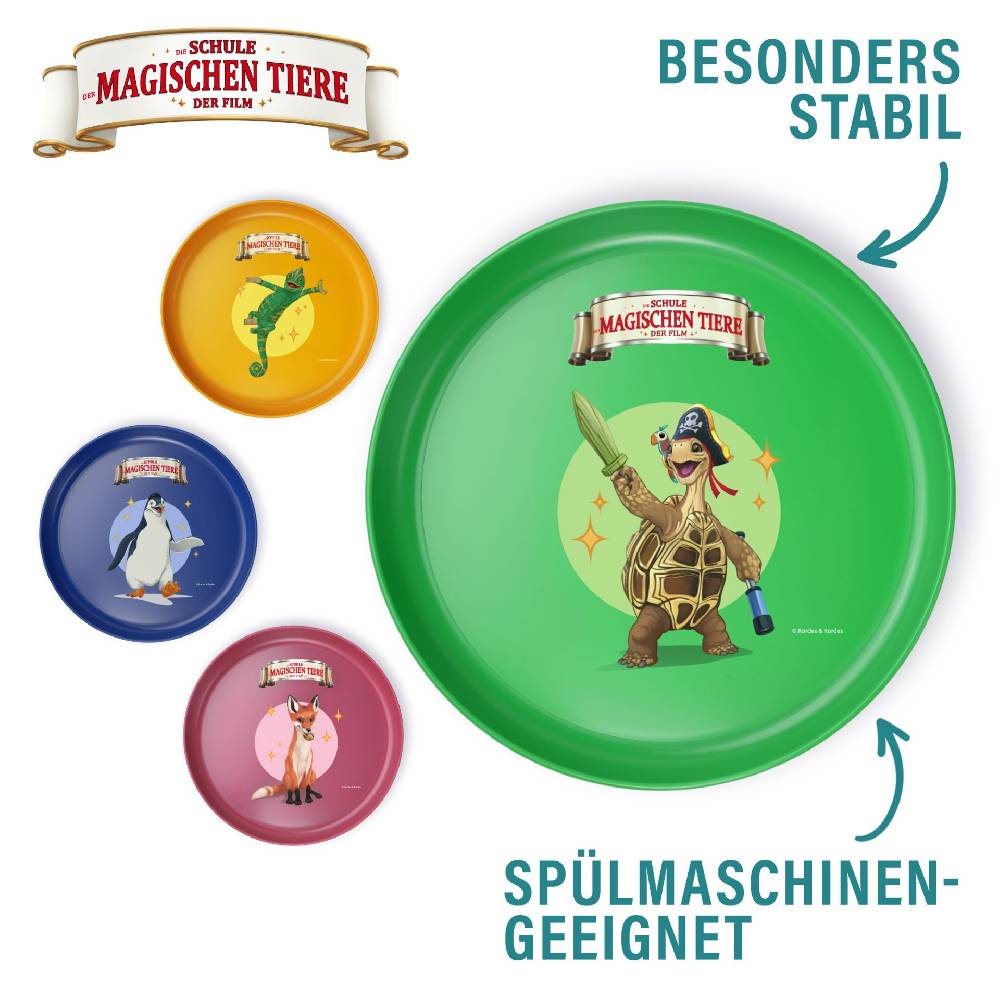Stoneline Die Schule der Magischen Tiere Kindergeschirr Teller Set 4-teilig rPET Jubiläumsangebot