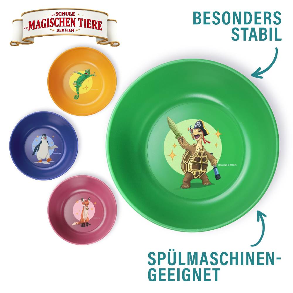 Stoneline Die Schule der Magischen Tiere Kindergeschirr Schüssel Set 4-teilig rPET Lagerräumung