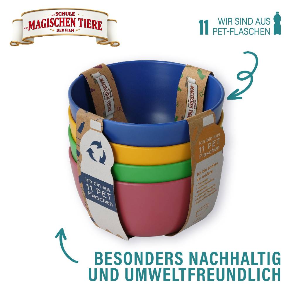 Stoneline Die Schule der Magischen Tiere Kindergeschirr Schüssel Set 4-teilig rPET Lagerräumung