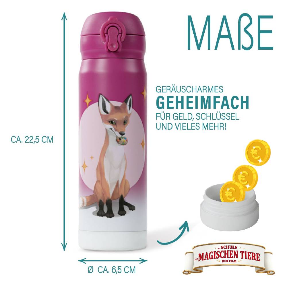 Stoneline Die Schule der Magischen Tiere Trinkflasche 380 ml Edelstahl Beerenrot, Rabbat Heißer Verkauf