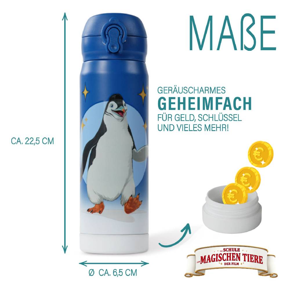 Stoneline Die Schule der Magischen Tiere Trinkflasche 380 ml Edelstahl Blau, Juri Top Angebot