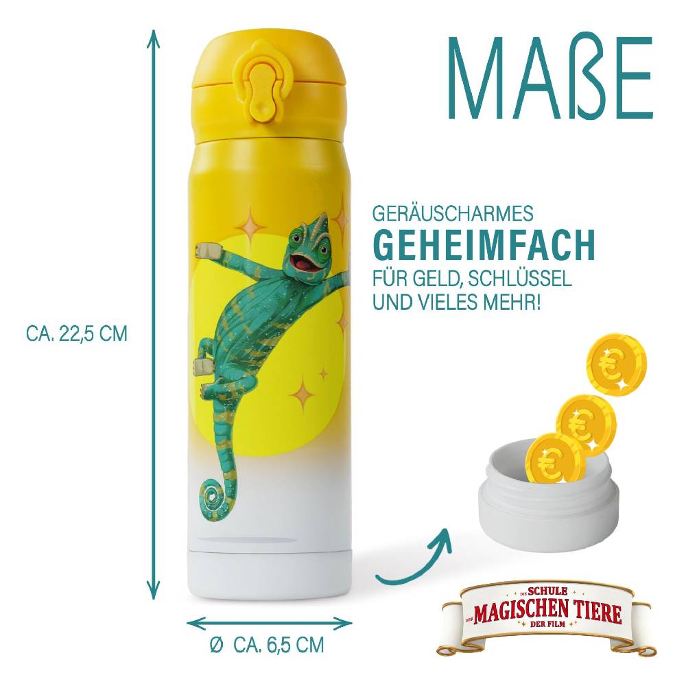Stoneline Die Schule der Magischen Tiere Trinkflasche 380 ml Edelstahl Gelb, Caspar Neueste Mode