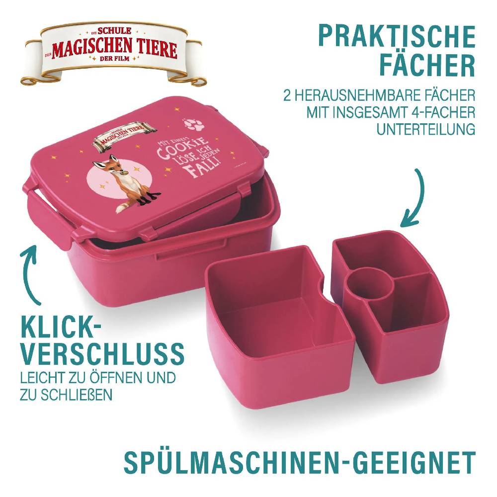 Stoneline Die Schule der Magischen Tiere Brotdose rPET Beerenrot, Rabbat Zeitlich begrenztes Angebot