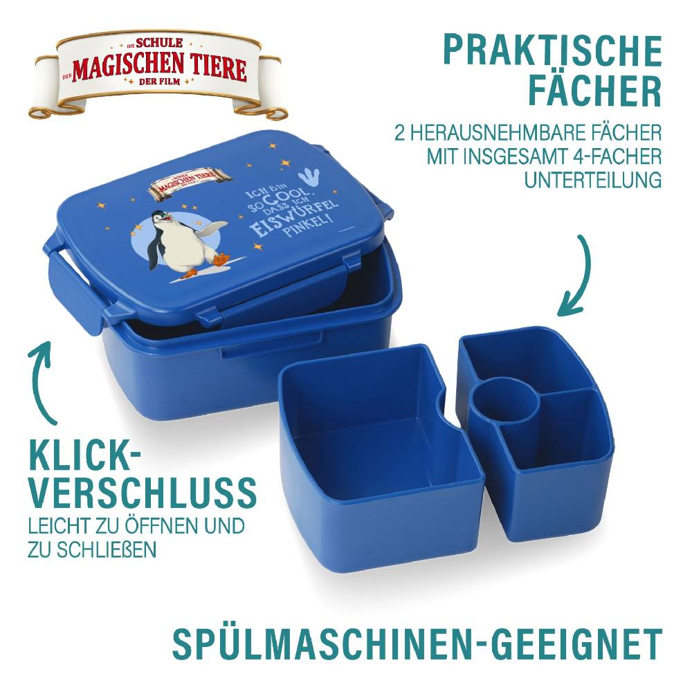Stoneline Die Schule der Magischen Tiere Brotdose rPET Blau, Juri Exklusive Angebote