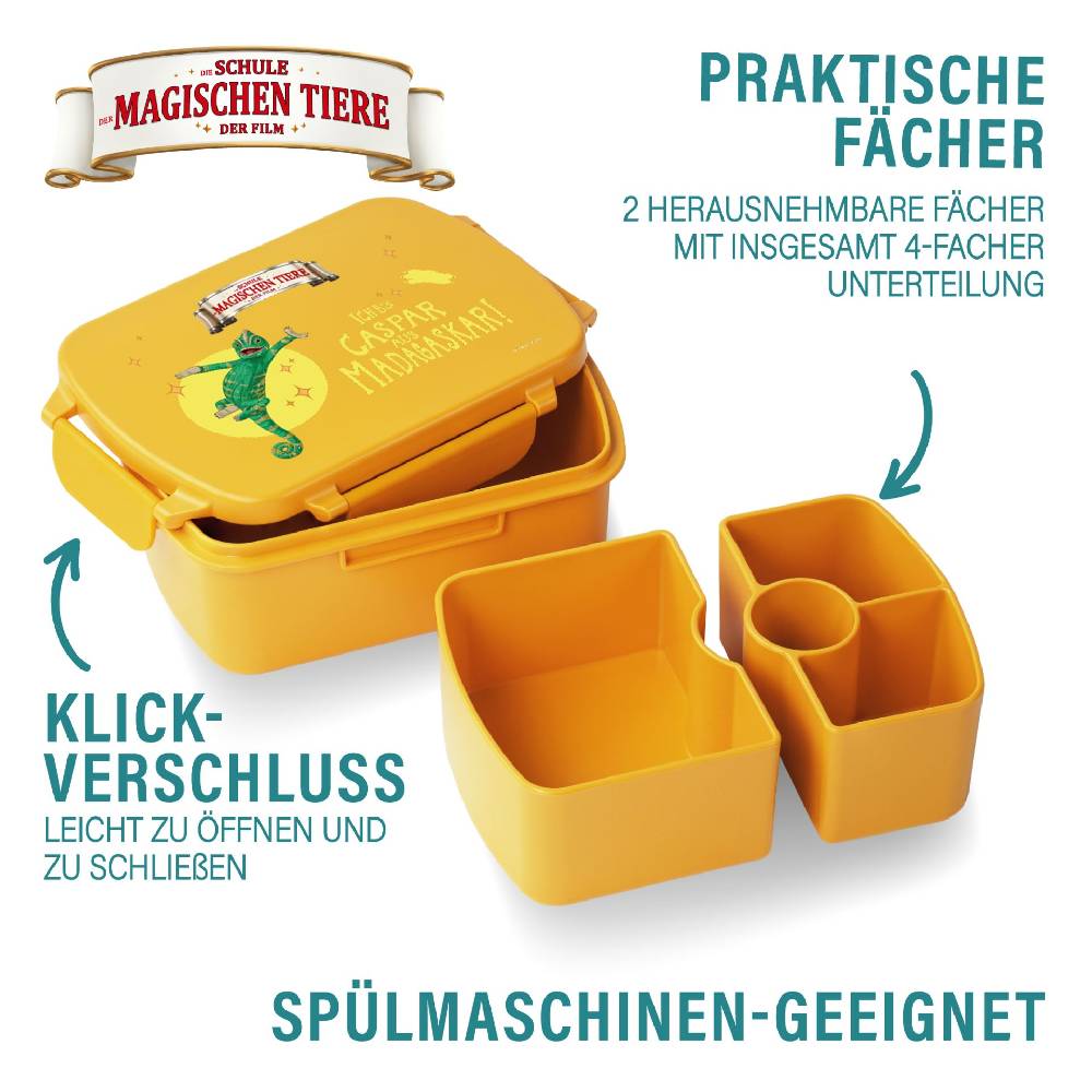 Stoneline Die Schule der Magischen Tiere Brotdose rPET Gelb, Caspar Blitzangebot
