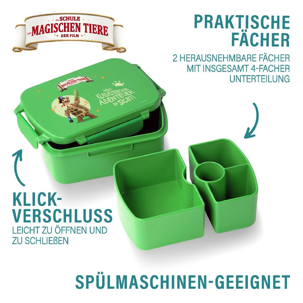 Stoneline Die Schule der Magischen Tiere Brotdose rPET Grün, Henrietta Große Rabatte
