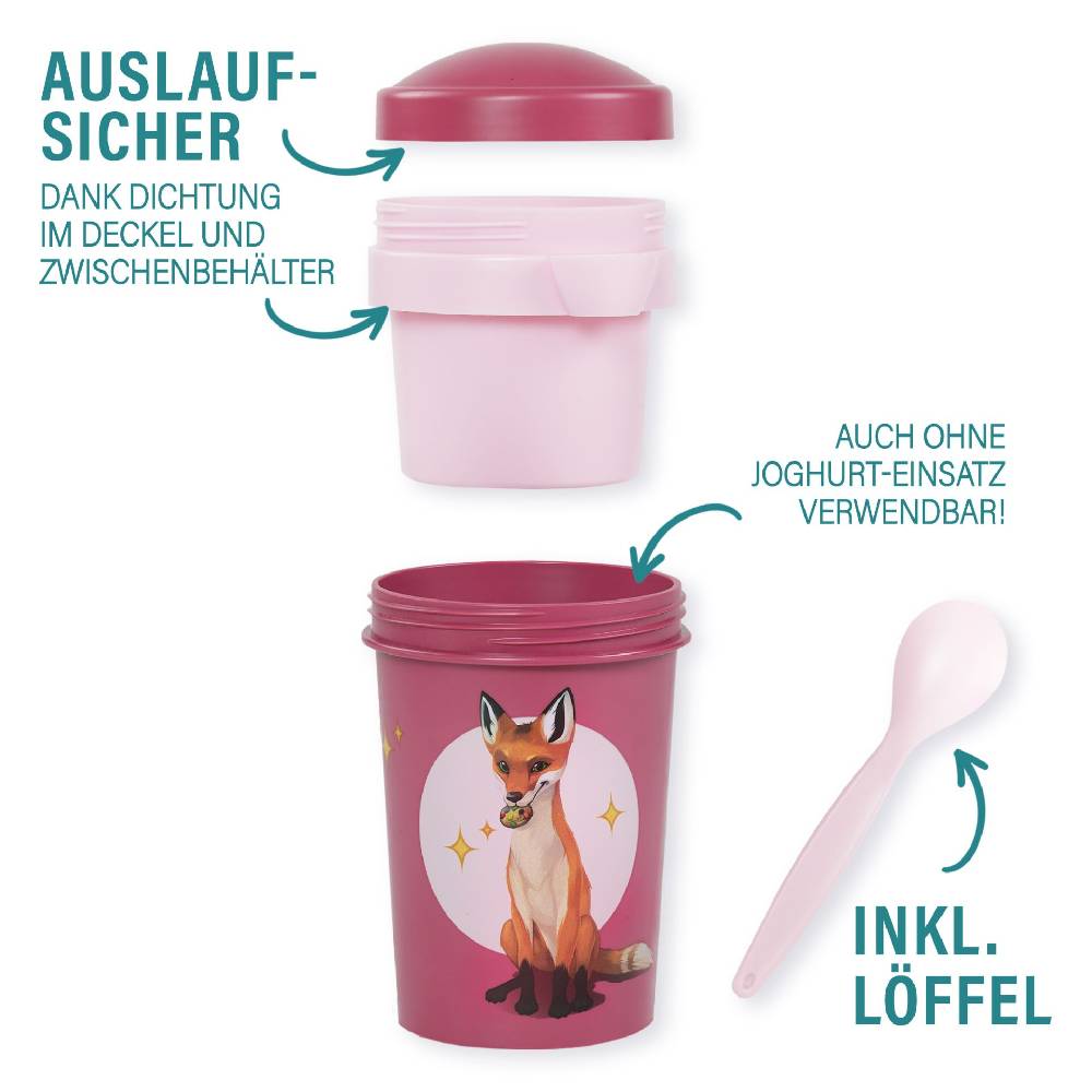 Stoneline Die Schule der Magischen Tiere Müslibecher To Go 540 ml rPET Beerenrot, Rabbat Bestseller