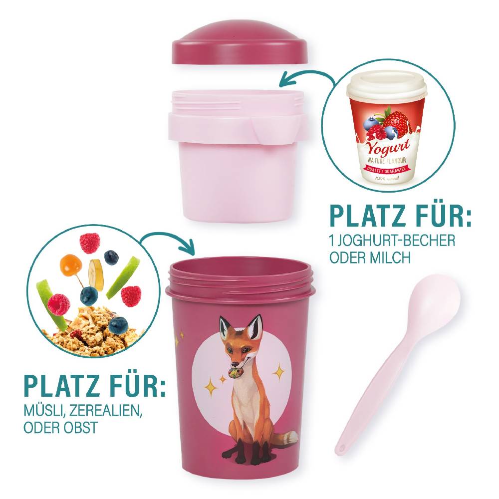 Stoneline Die Schule der Magischen Tiere Müslibecher To Go 540 ml rPET Beerenrot, Rabbat Bestseller