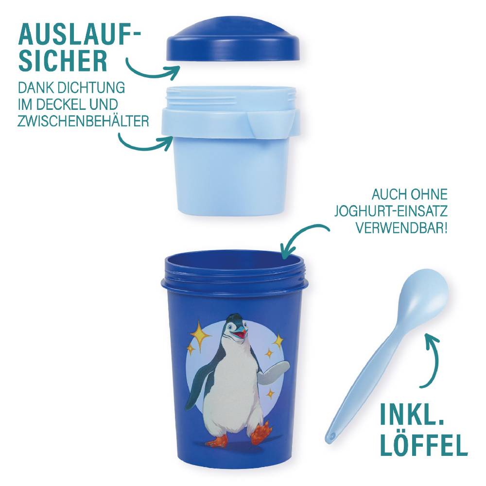 Stoneline Die Schule der Magischen Tiere Müslibecher To Go 540 ml rPET Blau, Juri Saisonale Angebote