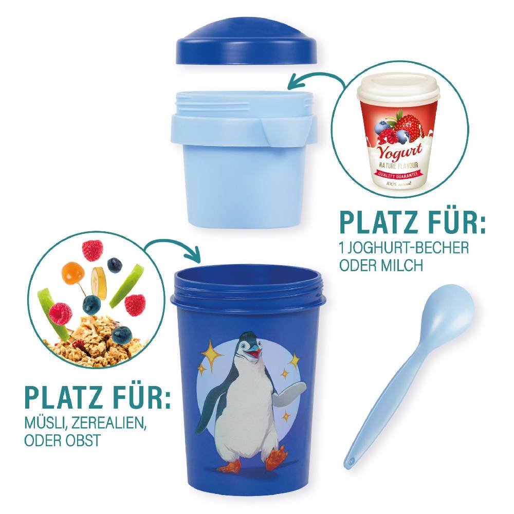 Stoneline Die Schule der Magischen Tiere Müslibecher To Go 540 ml rPET Blau, Juri Saisonale Angebote
