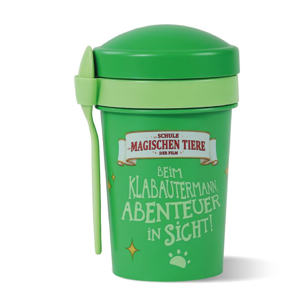 Stoneline Die Schule der Magischen Tiere Müslibecher To Go 540 ml rPET Grün, Henrietta Kauf eins, bekomm eins gratis