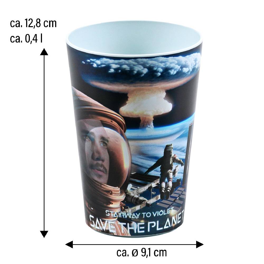 Stoneline Save the Planet Trinkbecher 400 ml rPET, mit Eichstrich Tägliche Deals